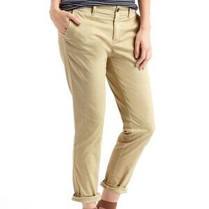 GAP New Girlfriend Chinos sz 10 Twill Khakis Pants Cotton Spandex Beige Stretch